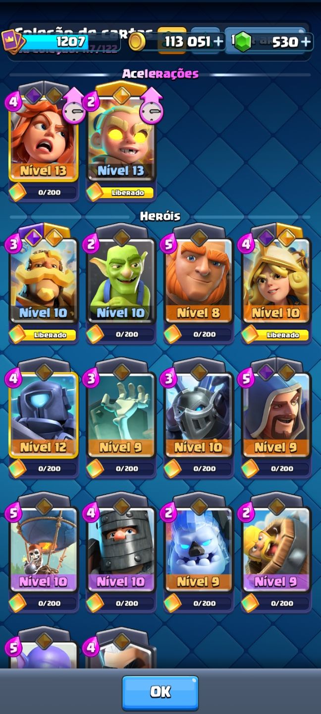 CONTA CLASH ROYALE | 6.161 TROFÉUS | 117/122 CARTAS | 712 VITÓRIAS