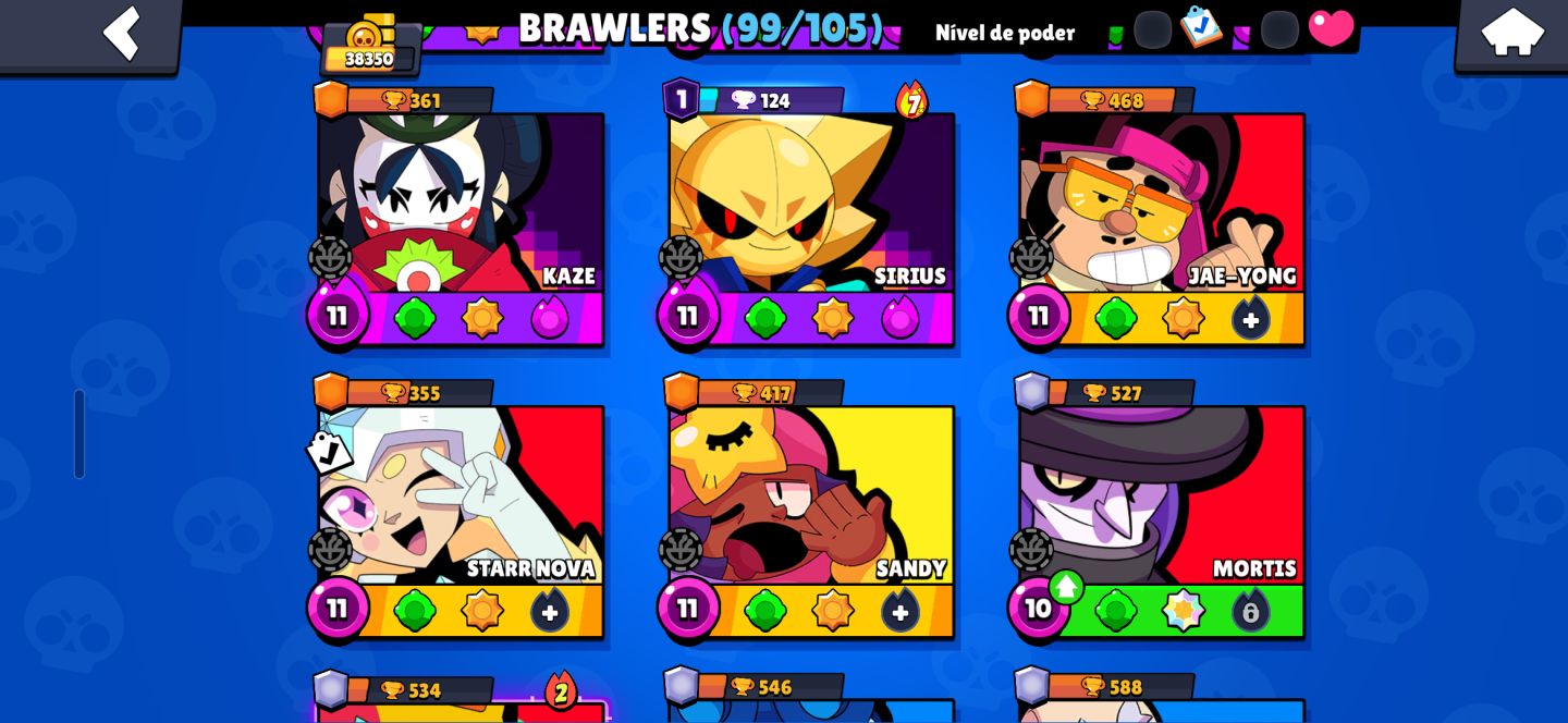 CONTA BRAWL STARS COM MUITOS BRAWLERS