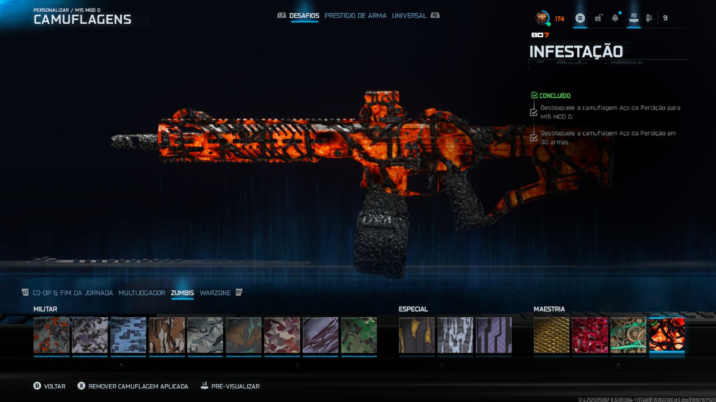 Conta bo7 com todas camuflagens e skin lendaria horizonte nexus mais algun itens