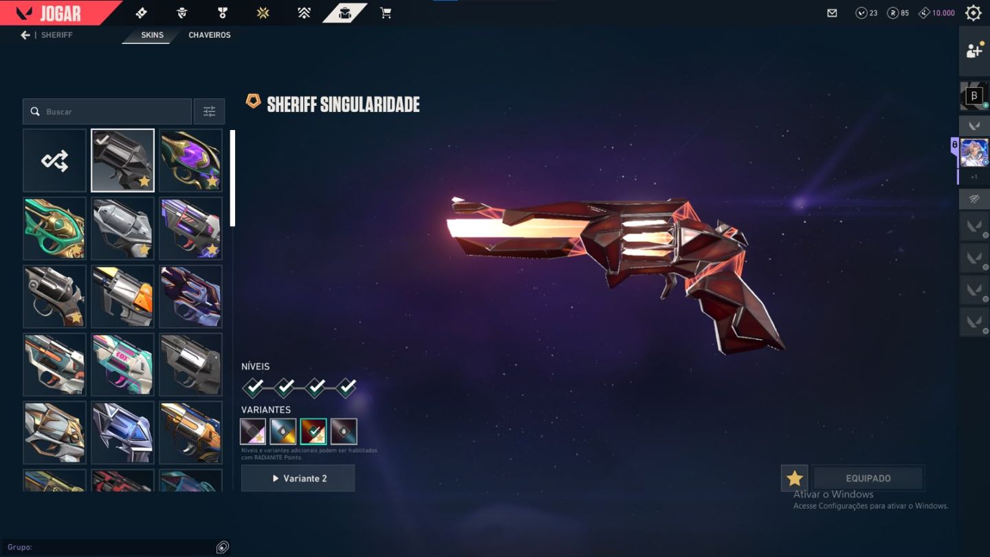 CONTA COM DIVERSAS SKINS E CARDS DO BETA
