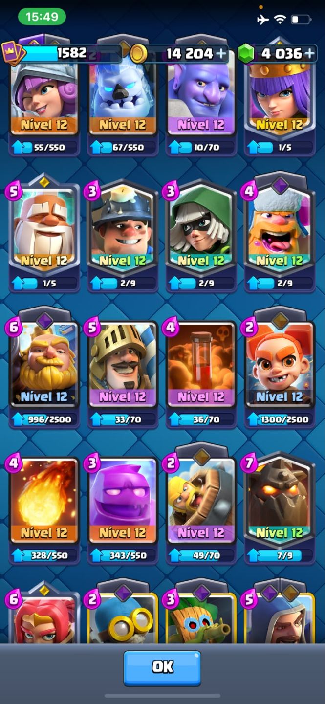 Conta de clash Royale 11,250k de troféus