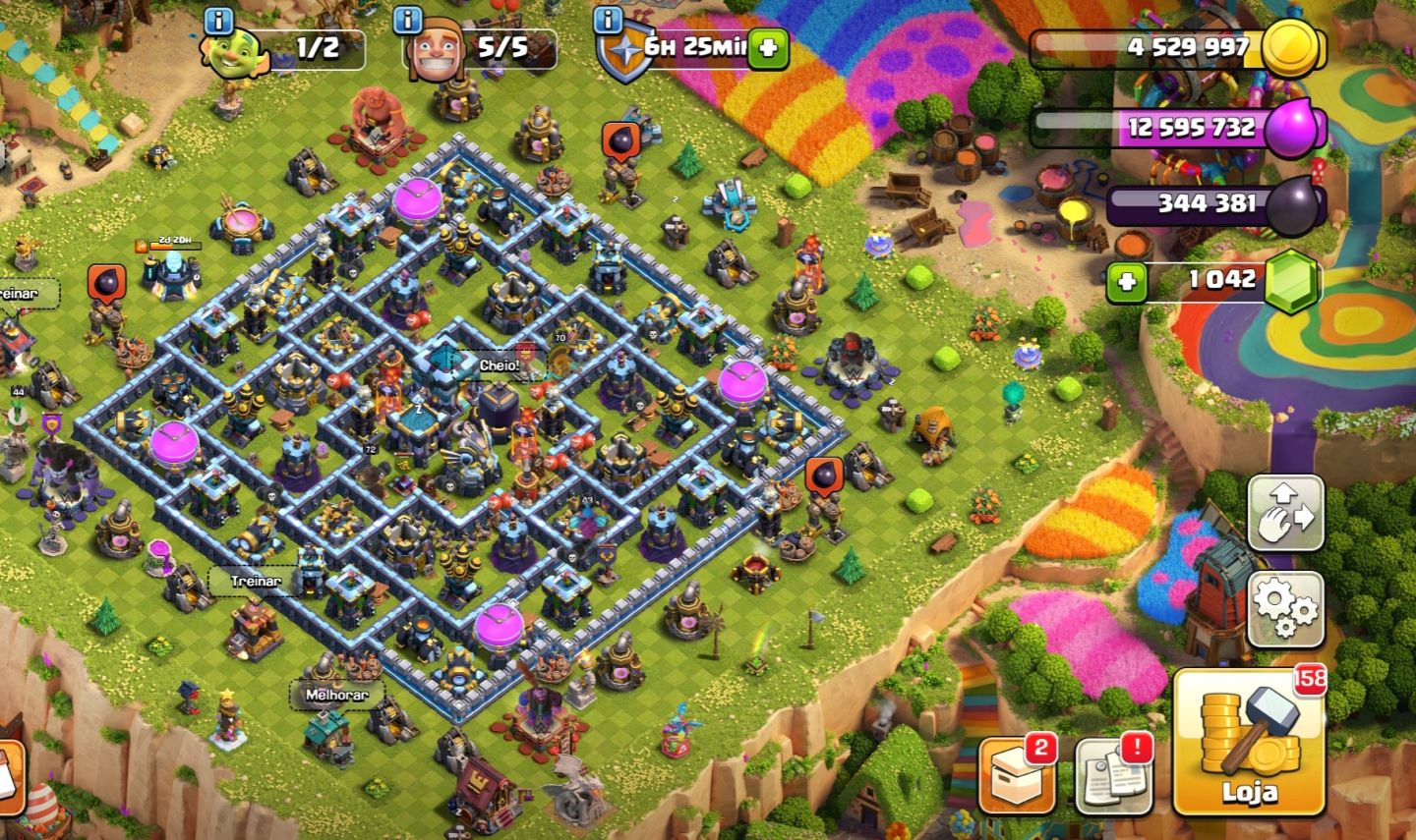 CONTA CV13 TOP | HERÓIS EVOLUÍDOS + EQUIPAMENTOS + TROPAS | CLASH OF CLANS