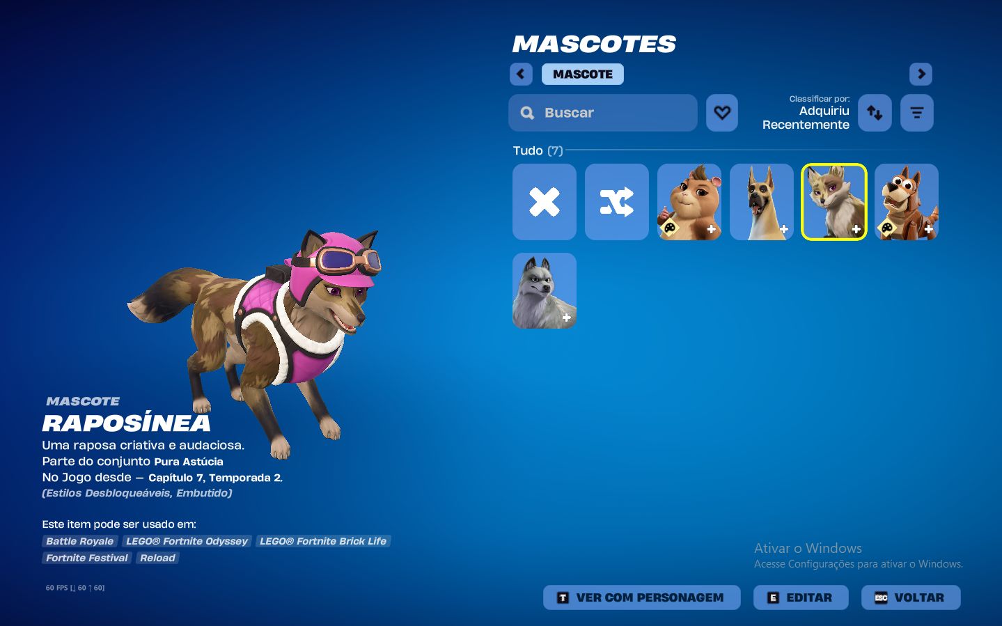CONTA FORTNITE COM MACHADO DOCE, PLAYBOI CARTI, TAKE THE ELF E MUITO MAIS