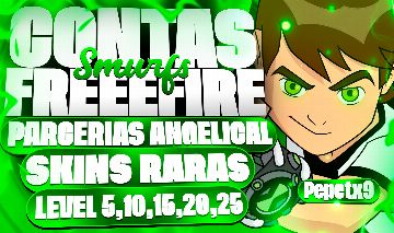 CONTA FREE FIRE SMURF| Pain, Itachi, Orochimaru, Minato | Skins RARAS+Dimas