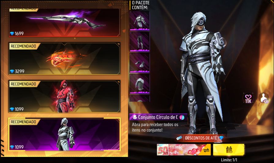 LOJA PRIME OUTUBRO - FREE FIRE