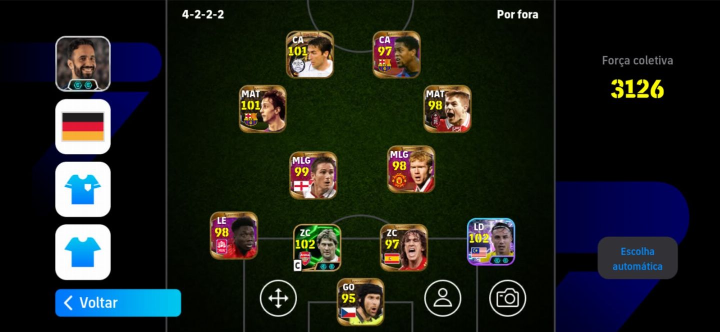 Conta Efootball com força coletiva 3228
