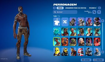 Conta OG com Travis Scott + Skins do Salve o mundo