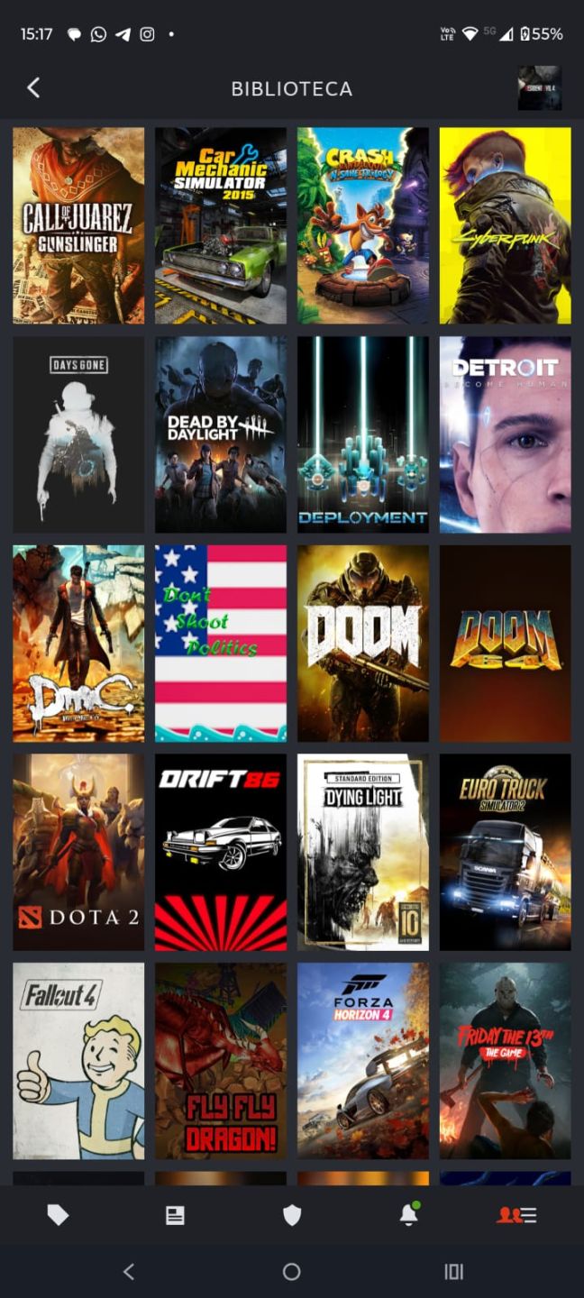 Conta steam offline com 112 jogos