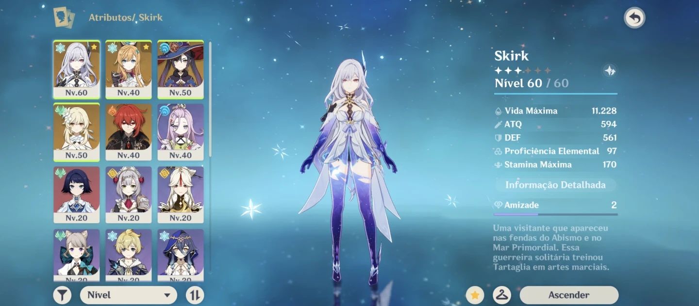 Conta Genshin com Skirk e Escoffier (Leia a Descrição)