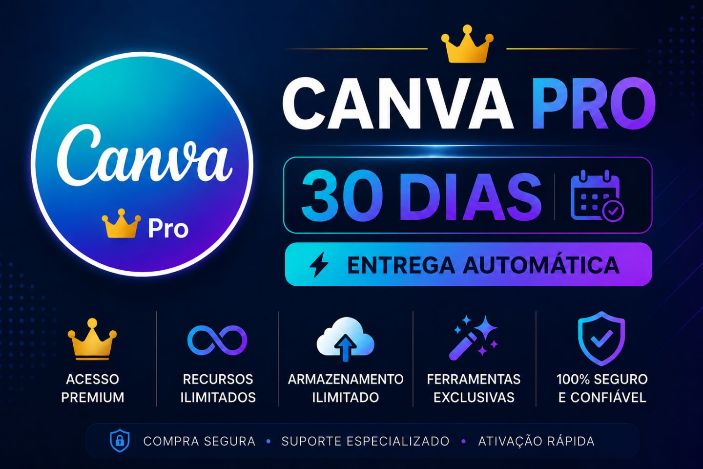 CANVA PRO 30 DIAS + BRINDE (ENTREGA AUTOMATICA)