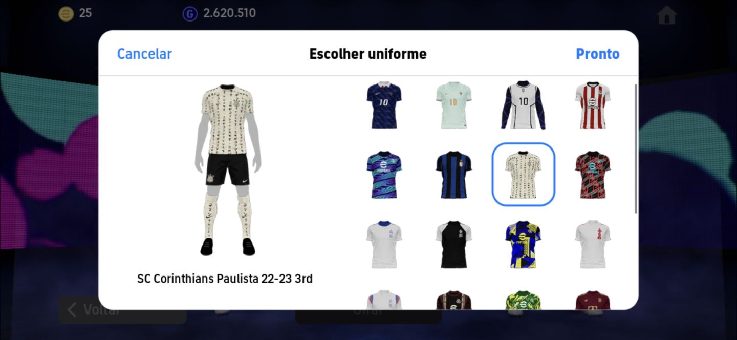 Conta efootball de 3269 buffon 108 big time varane 107 da França hazard 109
