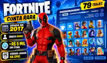 Conta Fortnite Rara 2017, Itens da Primeira Temporada, Único Dono.