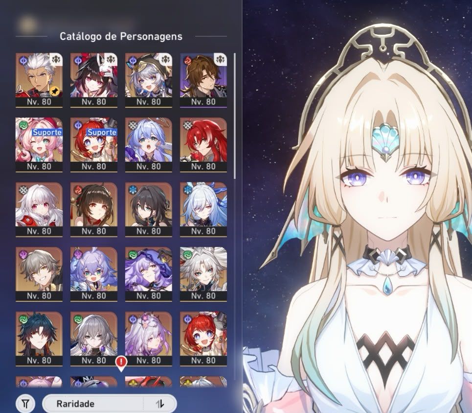 Conta genshin de 2020// AR60 com muitos personagens + honkai star rail