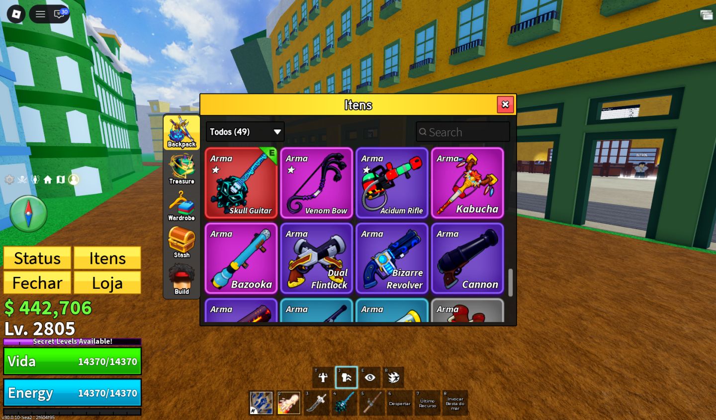 CONTA DE BLOX FRUITS COM FRUTAS PERM
