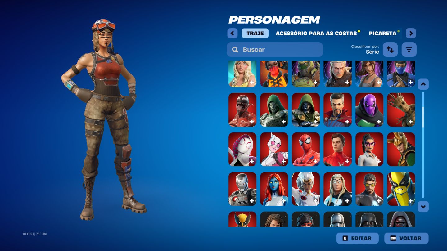 CONTA DE FORTNITE ANTIGA COM RENEGADE RAIDER