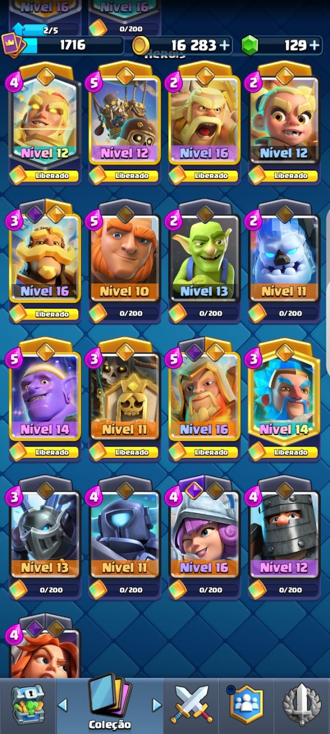 Conta clash upada 13.000 troféus