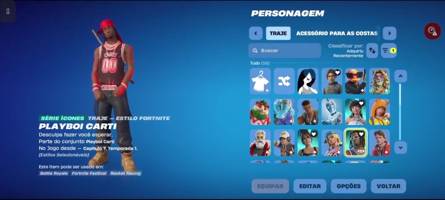 MELHOR CONTA TRYHARD BASIC / 1100vbucks / 62 skins / Passe de Batalha atual