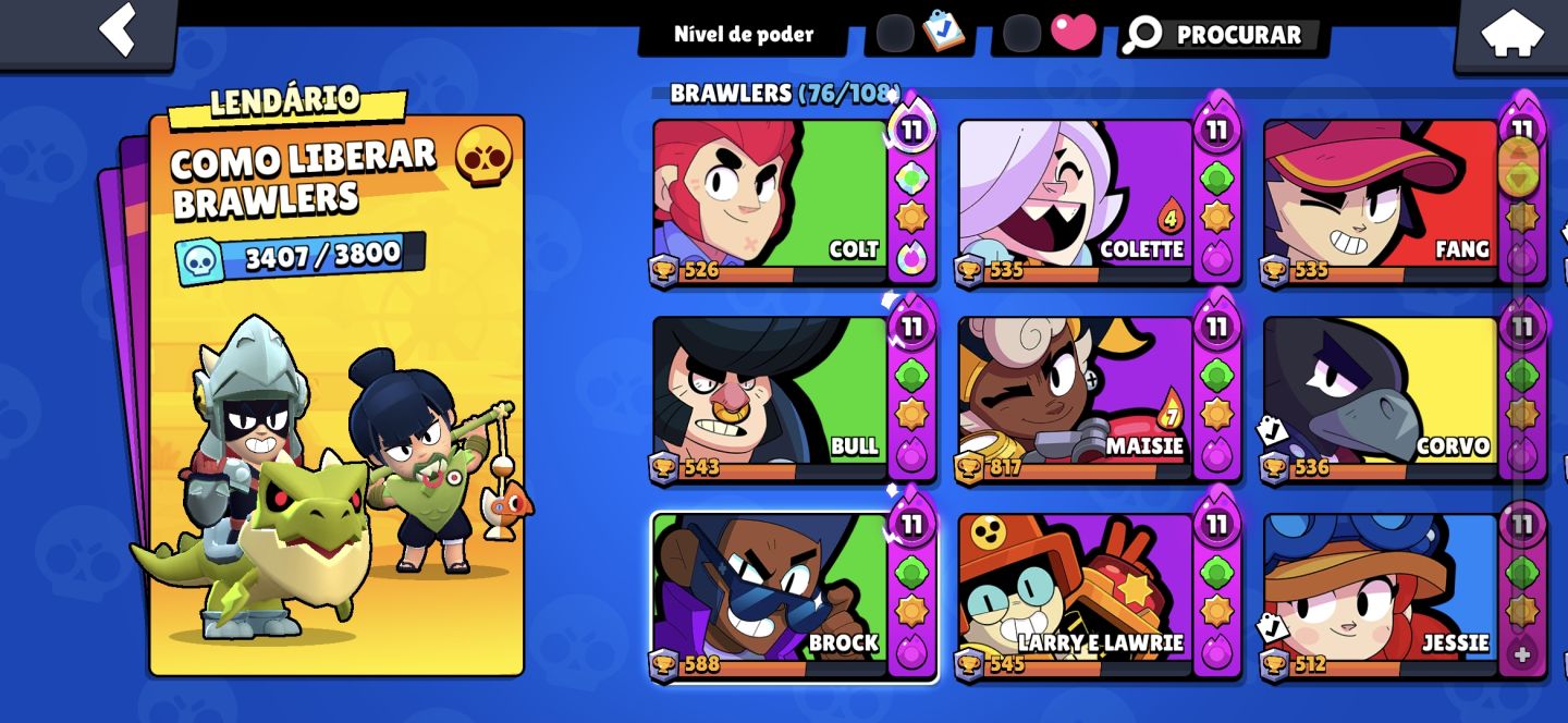 Conta de brawl star