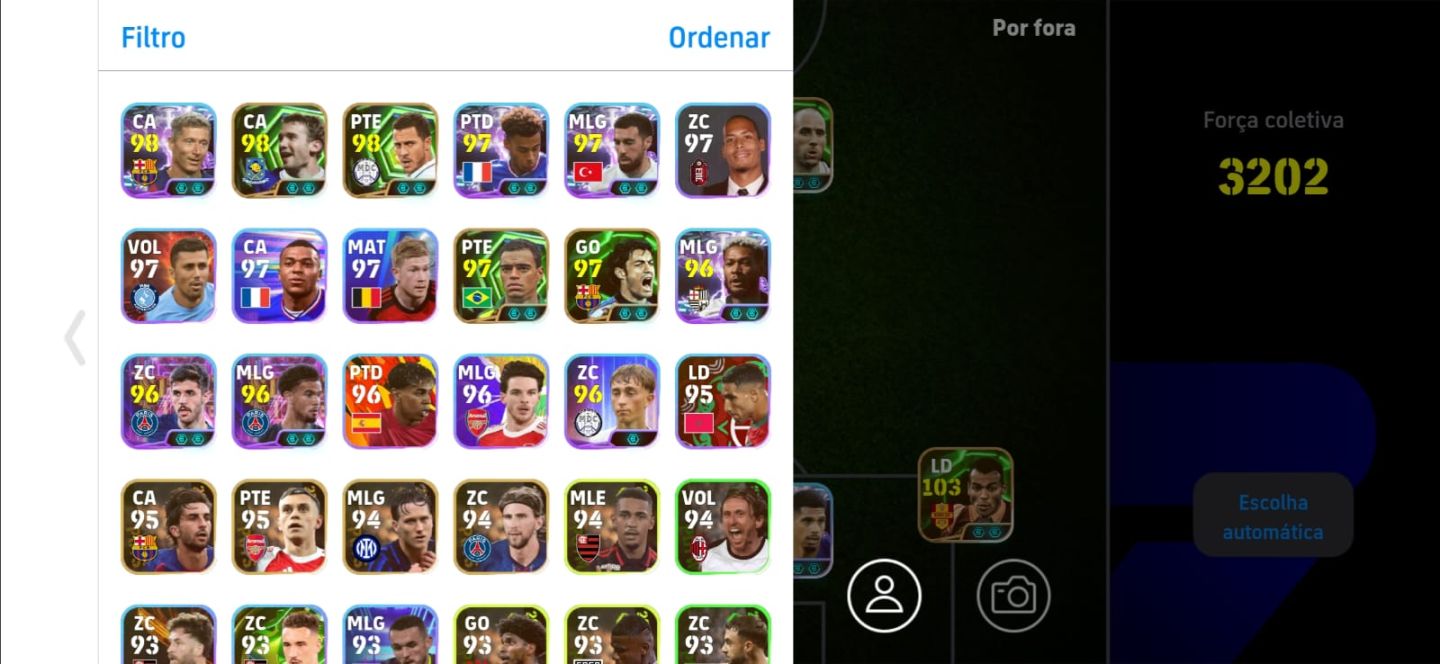 CONTA EFOOTBALL RARA! KOLLER BUGADO + HALLAND PRIME + ADRIANO IMPERADOR E+++!