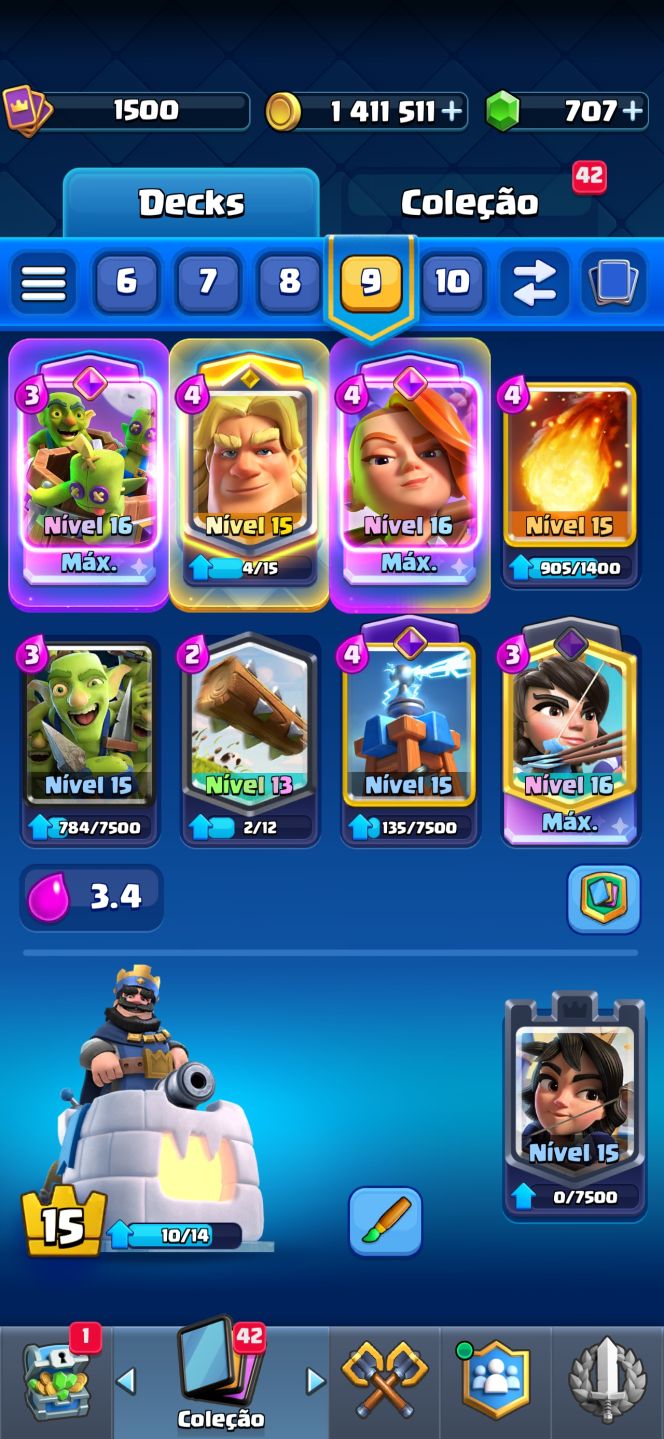 Conta Clash royale arena 28