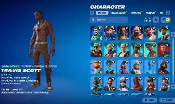 (Negociação ON) CONTA FORTNITE /Ikonik/Travis Scott/Minty/Kratos/OG SW/355 skins