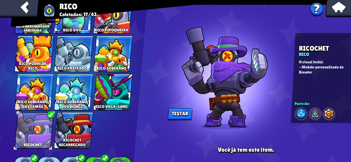 CONTA BRAWL STARS EXCLUSIVA COM SKINS MUITO DESEJADAS...