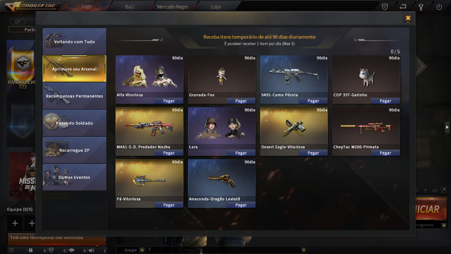 CONTA VIP CROSSFIRE ESCOLHA SUA VIP PROTO DENTRE AS 6 DISPONIVEIS NA IMAGEM