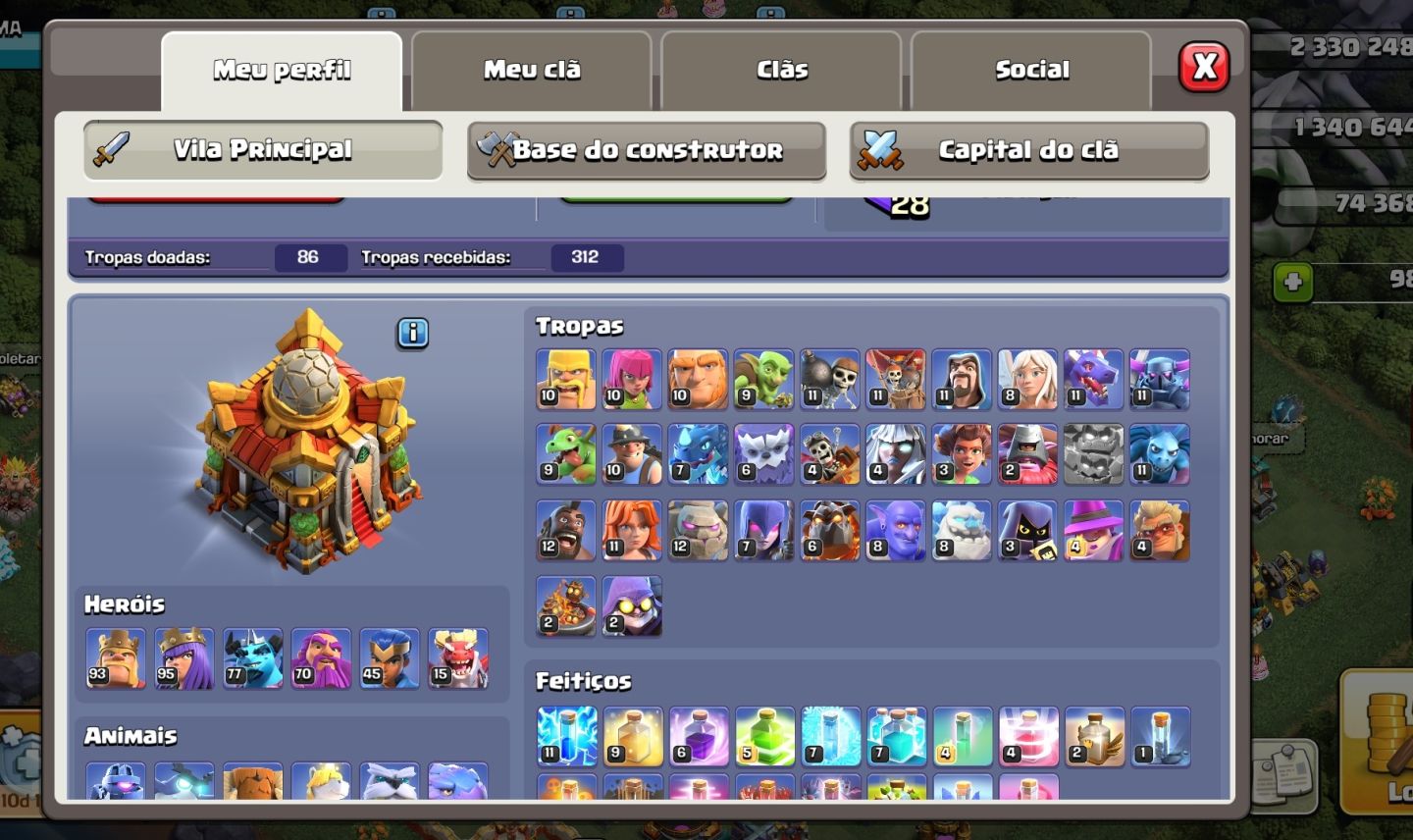Conta de clash of clans Rara