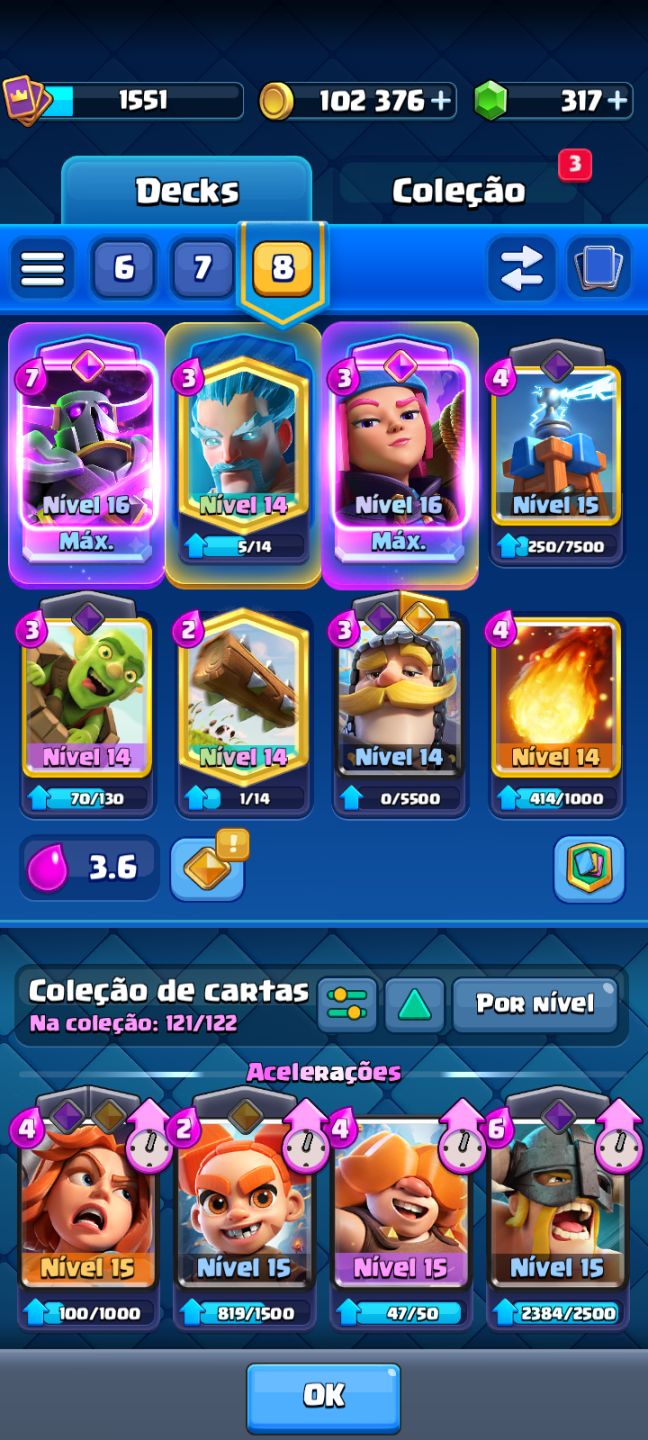 Clash Royale 12k Troféus | Rei 15 | Todas as Cartas | 12 Evoluções,