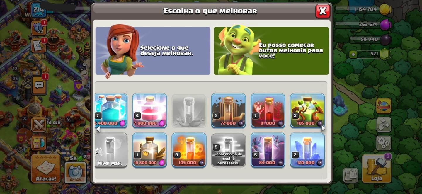 CV 16 CLASH OF CLANS COM VÁRIAS SKINS E MUITO UPADA