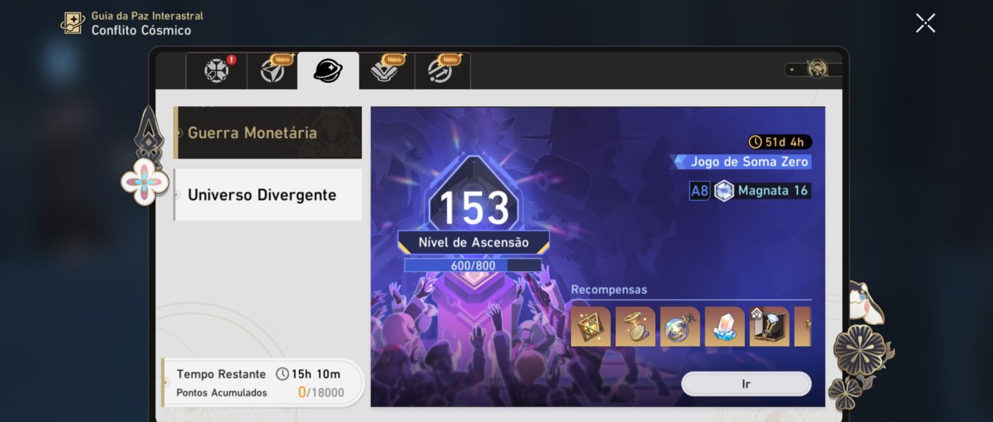 Conta hsr Silver wolf lvl 999 e0s1 + conta zzz com Remielle Aria e lucia m1w1
