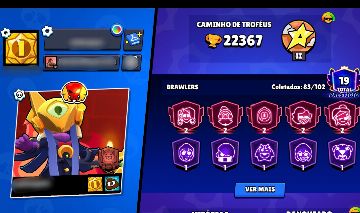 Conta Raríssima + 1000 Gemas | 5 Brawler 2K