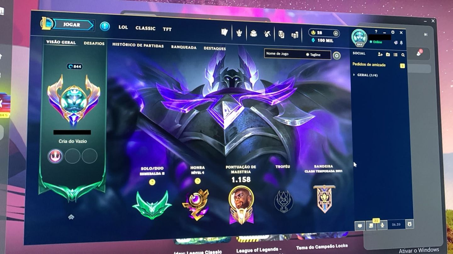 CONTA LOL 544 SKINS + VALORANT | CONTA 2015 | LV 844 | BR
