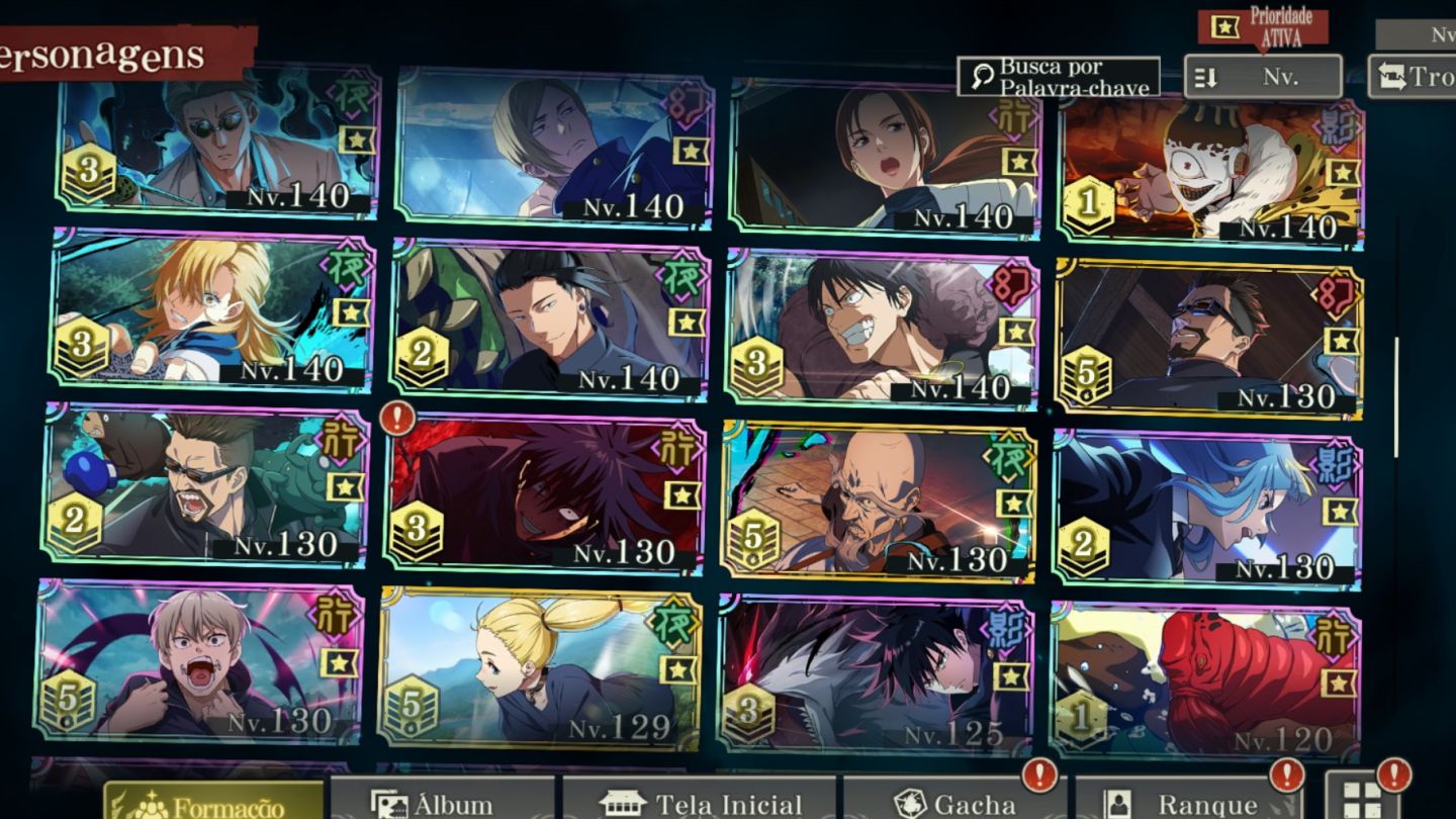 [UMA DAS MELHORES CONTAS!] JUJUTSU KAISEN PHANTOM PARADE MUITO POTENCIAL E SSRS!
