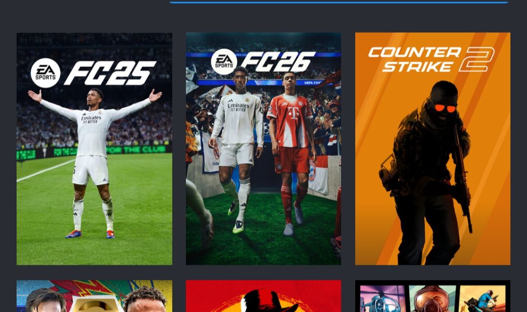 Conta Steam EA FC 26 + RDR2 + GTA V + NBA 2K26 + Hogwarts