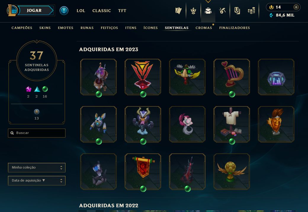 Conta LoL Nv 408 | 336 Skins | 169 Cromas | Ícone Barão 2013 | 84k EA