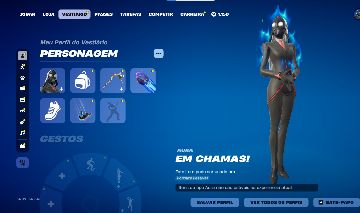 Conta de fortnite com muitas skin como a Diretora do Caos uma skin muito rara