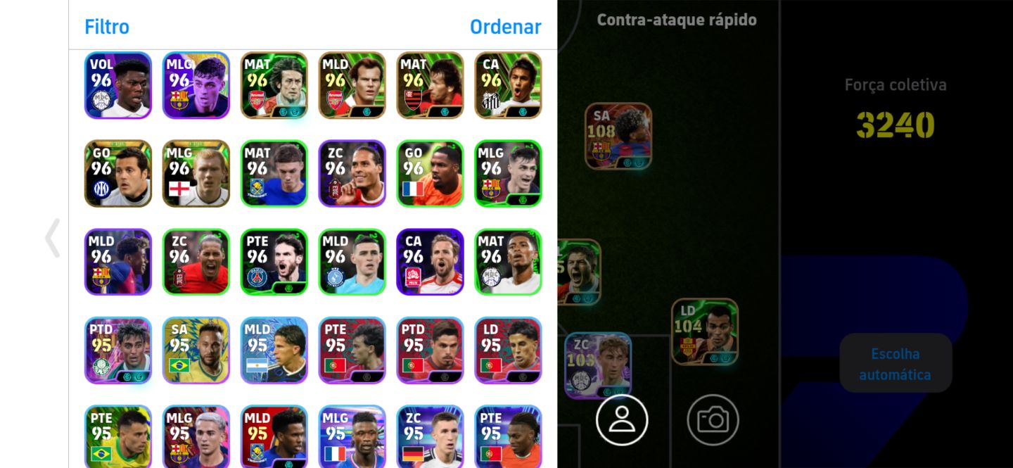 Conta efootball novo Harry Kane, CR7 big time, Yamal big time e Messi big time