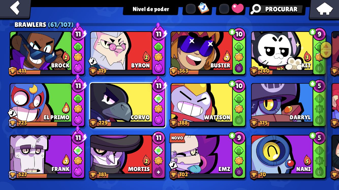 CONTA BRAWL STARS COMPLETA E FORTE!