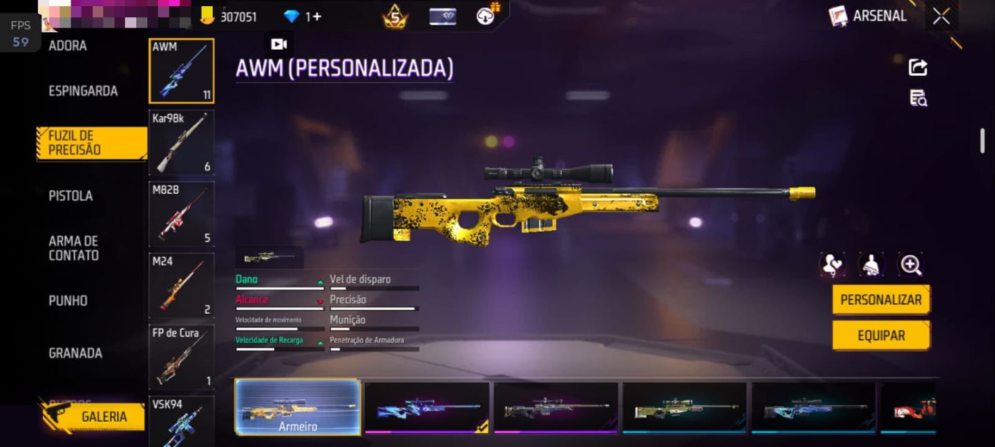 Conta Rara Nível 77