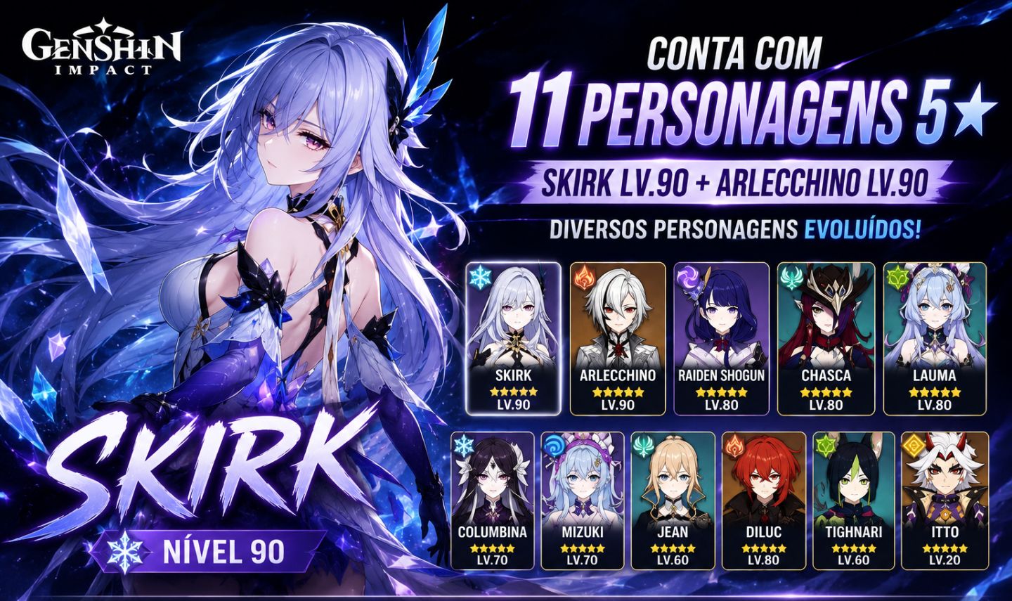 SKIRK LV.90 + ARLECCHINO LV.90 | 11x 5 | RAIDEN CHASCA LAUMA COLUMBINA