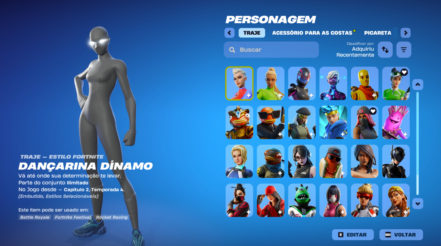 Conta Fortnite com Diversas skins e Gta online incluso na conta