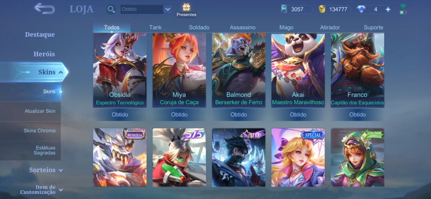 Conta mobile legends com wr bons e poucas partidas