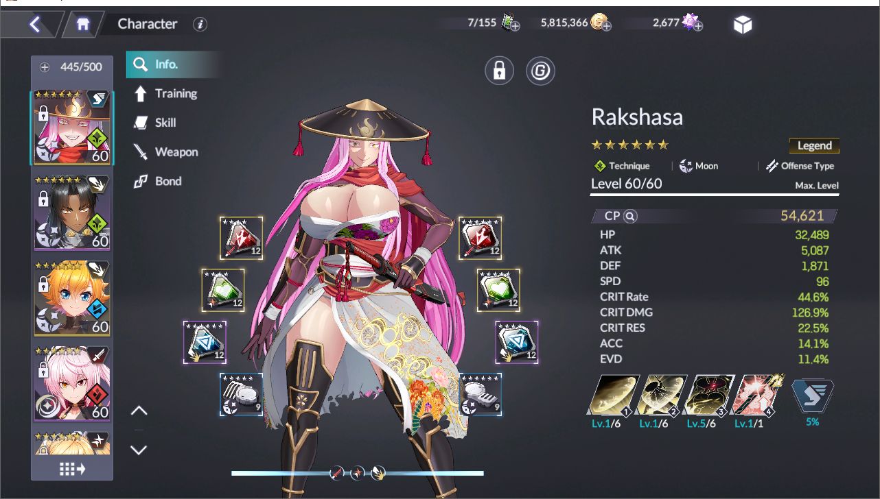 Taimanin Squad, com Azusa, Kirara, Aki, Ayame, Kurenai, Mirabell, Rakshasa, etc