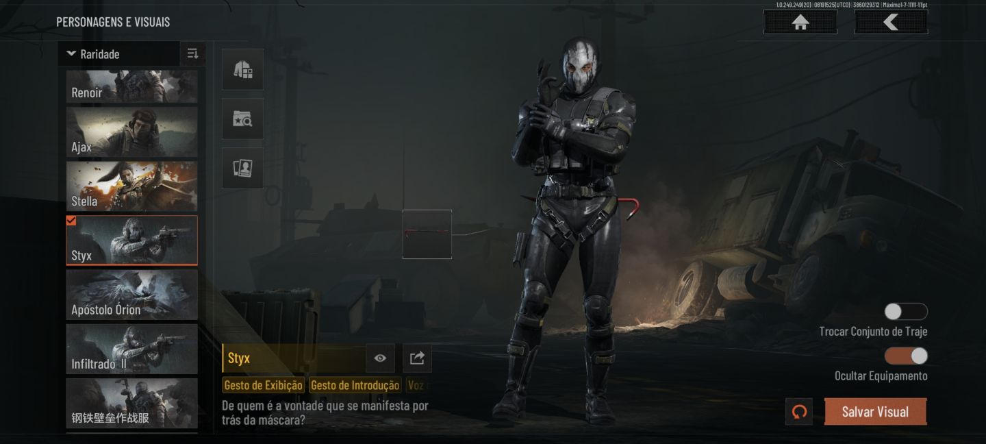 Conta Full skins 9 facas e 8 personagens lendários