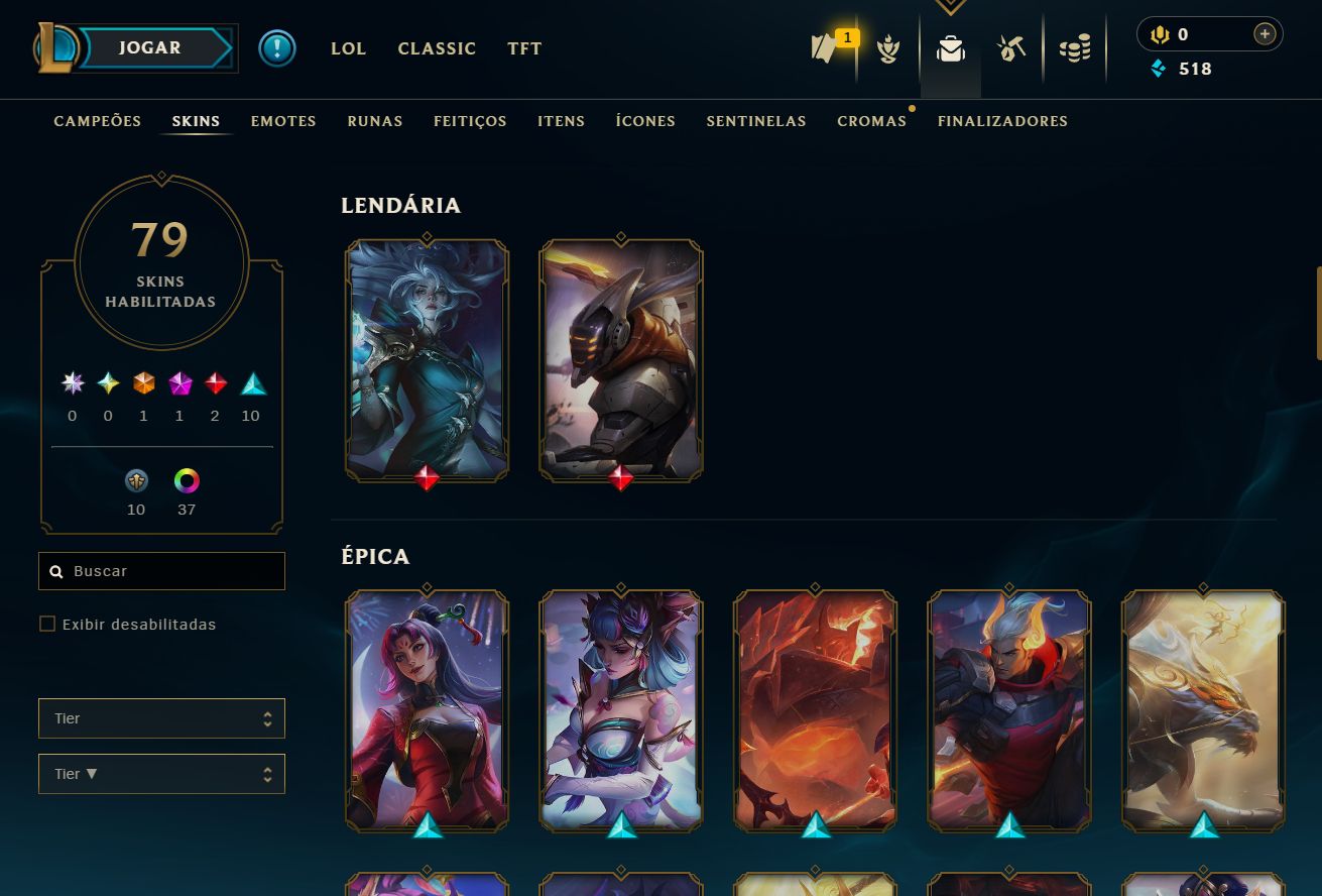 [ACESSO IMEDIATO] Esmeralda IV 79 Skins 165 Campeões MMR Buffado