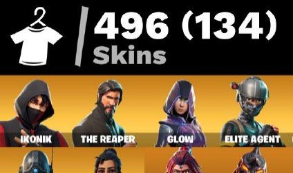 CONTA FORTNITE (EX PRO-PLAYER) 496 SKINS E 7325K DOLL
