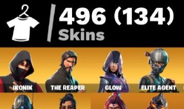 CONTA FORTNITE (EX PRO-PLAYER) 496 SKINS E 7325K DOLL