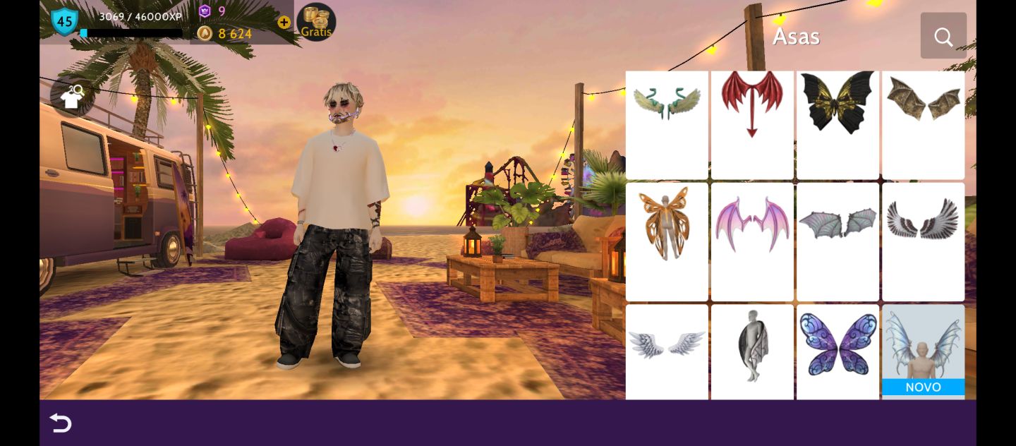 Conta masculina de avakin life nível 45