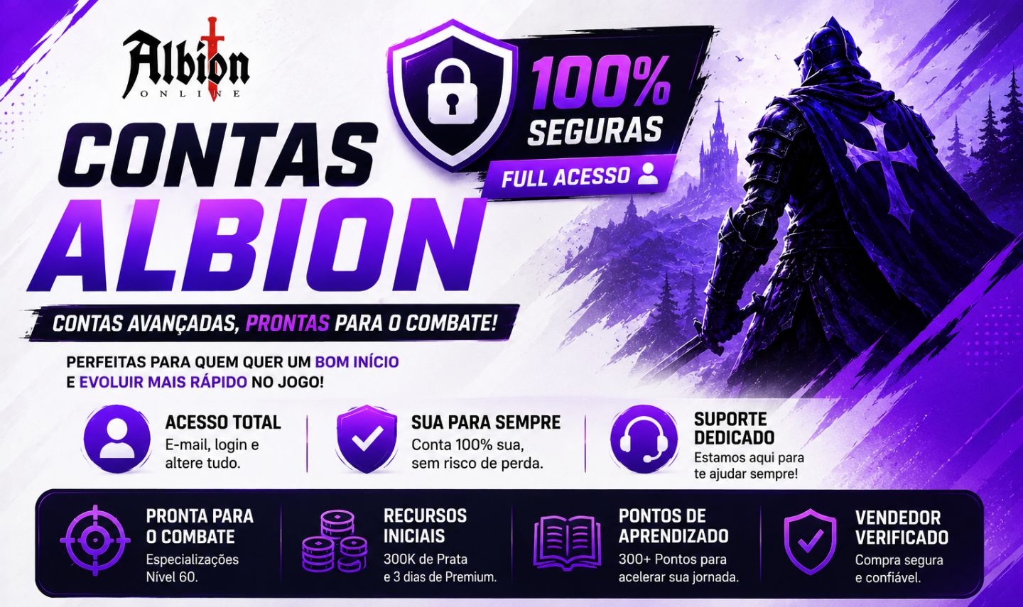 CONTAS PREMIUM ALBION OLINE FOCO EM BUILDS FULL ACESSO + BONUS